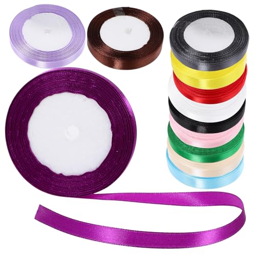 ZUNOXAZ 12 Rollen Teiliges Satinband Breit Farbige und Bastelbänder Verschleißfestes Polyester Geschenkband pro Vielseitig für Verpackung Dekoration DIY und Schleifenherstellung ZUNOXAZ 12 Rollen Teiliges Satinband Breit Farbige und Bastelbänder Verschleißfestes Polyester Geschenkband pro Vielseitig für Verpackung Dekoration DIY und Schleifenherstellung von ZUNOXAZ