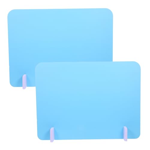 ZUNOXAZ 2sätze Desk-trennwand- Blaue Akustik-trennpaneele Für Büros Und Schulen Lärmschutz-spillverkleidung Mit Standfüßen Für Konzentration Und Essensräume von ZUNOXAZ