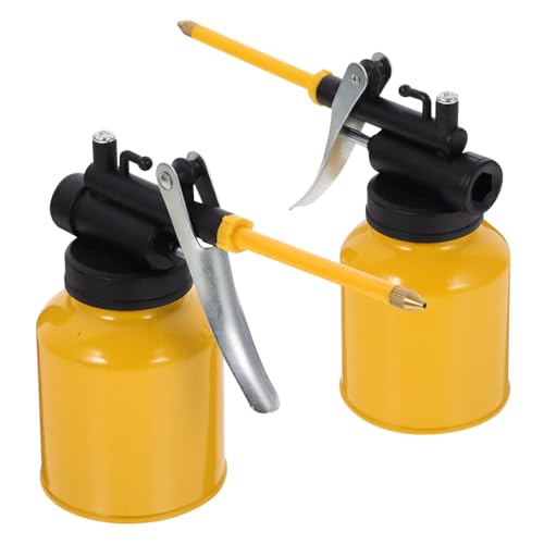 ZUNOXAZ 2 Stk. Aluminiumlegierung Ölkanne Hochdruck Öler Metallgehäuse Langlebig Dicht für Auto Fahrrad Heimwartung Leicht Tragbar Gelb ZUNOXAZ 2 Stk. Aluminiumlegierung Ölkanne Hochdruck Öler Metallgehäuse Langlebig Dicht für Auto Fahrrad Heimwartung Leicht Tragbar Gelb von ZUNOXAZ