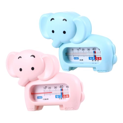 ZUNOXAZ 2 Stück Badewasser Thermometer mit Elefantendesign Schnelle und Präzise Temperaturmessung für Sicheres Baden für Neugeborene und Kleinkinder Rosa Blau von ZUNOXAZ