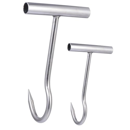 ZUNOXAZ 2 Stück Edelstahl Fleischhaken T griff Ergonomisch Robust für Metzger Wild Küche Bbq Geeignet Schwein Pute Hähnchen Aufhängehaken Vielseitiges Fleischverarbeitungswerkzeug ZUNOXAZ 2 Stück Edelstahl Fleischhaken T griff Ergonomisch Robust für Metzger Wild Küche Bbq Geeignet Schwein Pute Hähnchen Aufhängehaken Vielseitiges Fleischverarbeitungswerkzeug von ZUNOXAZ