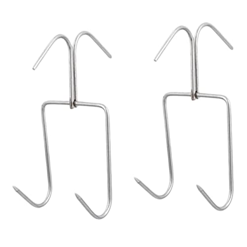 ZUNOXAZ 2 Stück Fleischhaken Doppel Design Haken für Wurst Fisch Rostfrei Sicher Vielseitig Einsetzbar Küche und Küchenutensilien für Fleischverarbeitung ZUNOXAZ 2 Stück Fleischhaken Doppel Design Haken für Wurst Fisch Rostfrei Sicher Vielseitig Einsetzbar Küche und Küchenutensilien für Fleischverarbeitung von ZUNOXAZ