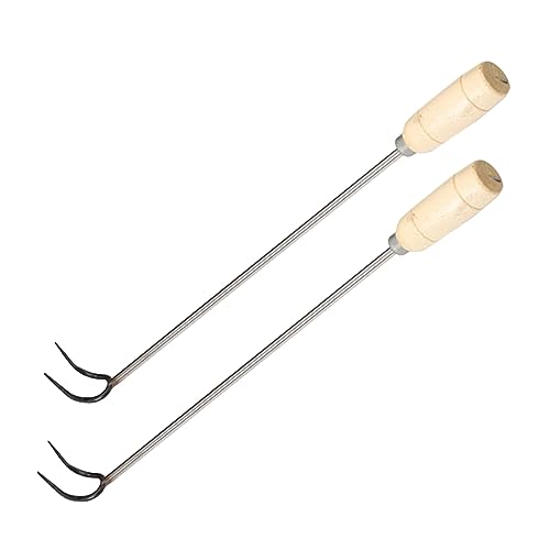 ZUNOXAZ 2 Stück Fleischhaken mit Holzgriff Rostfreie Grillhaken für Schweinefleisch Hähnchen und Gans Leicht zu Reinigen und Langlebig ZUNOXAZ 2 Stück Fleischhaken mit Holzgriff Rostfreie Grillhaken für Schweinefleisch Hähnchen und Gans Leicht zu Reinigen und Langlebig von ZUNOXAZ
