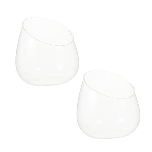 ZUNOXAZ 2 Stück Klare Glasvase mit Schrägöffnung Bubble Bowl für Sukkulenten Pflanzgefäß Terrarium Dekoration Wohnzimmer Schlafzimmer Indoor Outdoor ZUNOXAZ 2 Stück Klare Glasvase mit Schrägöffnung Bubble Bowl für Sukkulenten Pflanzgefäß Terrarium Dekoration Wohnzimmer Schlafzimmer Indoor Outdoor von ZUNOXAZ