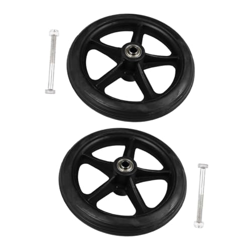 ZUNOXAZ 2 Stück Manuelle Vorderräder Vollreifen Solid Tire Langlebige Ersatzräder mit Hochwertigem Robustes Zubehör für Frontreifen von ZUNOXAZ