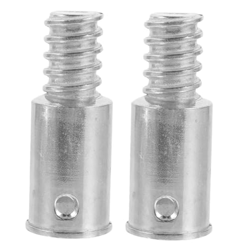 ZUNOXAZ 2 Stück Metall Gewinde Adapter Ersatz Besenstiel Schraubendstück für Teleskopstangen American Thread Gewindeende Robust und Kompatibel mit Mop Besen und Bürsten für Haushalt und von ZUNOXAZ