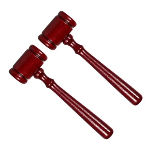 ZUNOXAZ 2 Stück Richterhammer Teiliges Holzhammer aus Holz mit Robustem Leichtem Design Komfortabel und Praktisch für Gericht Anwalts und Rollenspiel Zubehör von ZUNOXAZ