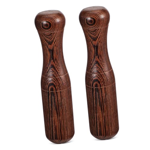 ZUNOXAZ 2 Stück Teiliges Küchenstößel aus Robustem Hartholz Ergonomischer Griff zum Zerkleinern von Gewürzen und Kräutern Natürlicher Holzlook Langlebig und Handlich für Müheloses Mahlen von ZUNOXAZ