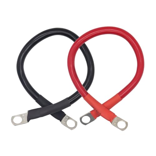 ZUNOXAZ 2 Stück Teiliges Mm² Batterieanschlusskabel Lange Stromkabel mit Plus Braunem Hitzebeständige Schrumpfschläuche Kupferkern Geeignet für Fahrzeugbatterien und Wechselrichter von ZUNOXAZ