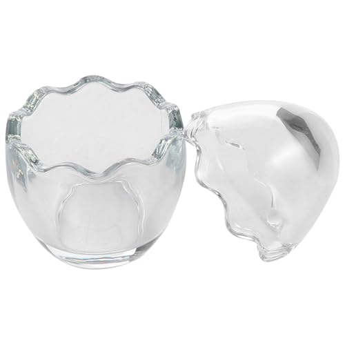 ZUNOXAZ 2 Stück Teiliges Puddingglas Ei form aus Hitzebeständigem Glas Kleine Dessertschalen für Joghurt Kaffee und Kuchen Leicht Langlebig Spülmaschinenfest für Party und Geburtstag von ZUNOXAZ