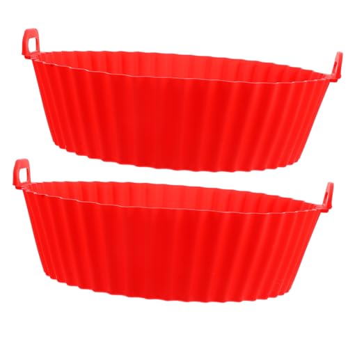 ZUNOXAZ 2 Stück Teiliges Silikon backformset mit Luftzirkulation Antihaftbeschichtete Airfryer einsätze Hitzebeständige Wiederverwendbare Backmatten für Heißluftfritteusen ZUNOXAZ 2 Stück Teiliges Silikon backformset mit Luftzirkulation Antihaftbeschichtete Airfryer einsätze Hitzebeständige Wiederverwendbare Backmatten für Heißluftfritteusen von ZUNOXAZ