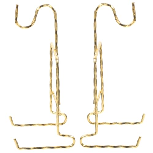 ZUNOXAZ 2 Stück Teiliges Tassenhalter Goldfarbenem Metall mit Schraubdesign Stabiler Porzellan tassen Untertassenständer für Tisch Theken display Eleganter Organizer für Zuhause und Laden von ZUNOXAZ
