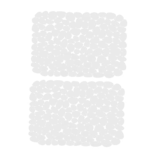 ZUNOXAZ 2 Stück Teiliges Wasserabweisendes Spülbeckenmatte Rutschfeste PVC Abtropfmatte für Küche Scalding und Temperaturbeständig Transparentes Design für Geschirr und Obst von ZUNOXAZ