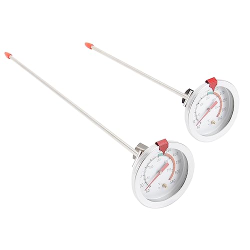 ZUNOXAZ 2 Stück Thermometer mit Clip Hochtemperaturbeständig für Frittieren Grillen und Backen Präzise Temperaturmessung für und von ZUNOXAZ