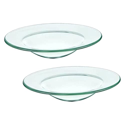 ZUNOXAZ 2 Stück Wärmebeständige Transparente Glas Ersatzschale für Duftlampen Teiliges Wiederverwendbare Aromatherapie Wachsschmelzschale für Ätherische Öle und Duftwachs Leicht zu von ZUNOXAZ