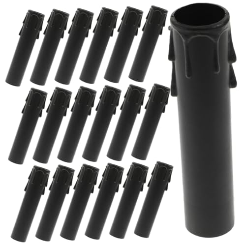 ZUNOXAZ 20 Stück Kerzensteckerabdeckungen für Kronleuchter Kunststoffhülsen mit Tropfen Design Passend für Candelabra Basis Φxmm Schwarz für Moderne und Klassische Beleuchtung ZUNOXAZ 20 Stück Kerzensteckerabdeckungen für Kronleuchter Kunststoffhülsen mit Tropfen Design Passend für Candelabra Basis Φxmm Schwarz für Moderne und Klassische Beleuchtung von ZUNOXAZ