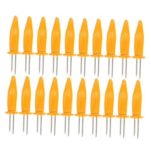 ZUNOXAZ 20 Stück Teiliges Maiskolbenhalter Praktische Grillgabeln für Bbq Camping Snacks und Fingerfood Ergonomischer Griff Einfach zu Reinigen Rostfrei von ZUNOXAZ