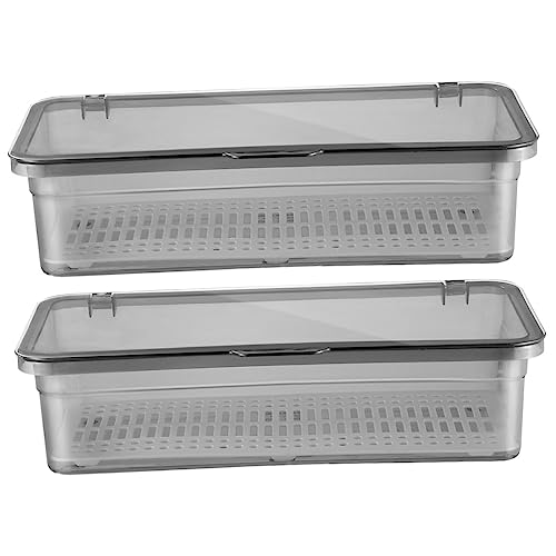 ZUNOXAZ 2Stücke Besteckkasten Clamshell Utensilbox Platzsparender Küchenorganisator für Löffel Gabeln Essstäbchen für Arbeitsplatte von ZUNOXAZ