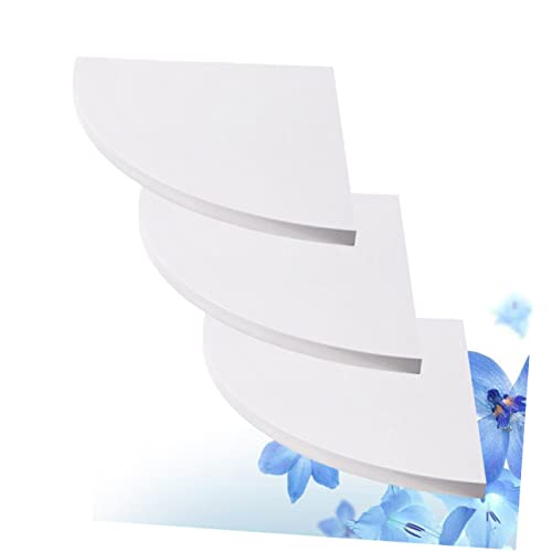 ZUNOXAZ 3 STÜCKE Eckregal Wandregal Set Teiliges Hängeregal für Schlafzimmer Büro und Wohnzimmer Rundes Floating Regal zur Effektiven Raumausnutzung aus Hochwertigem Verbundmaterial zur von ZUNOXAZ