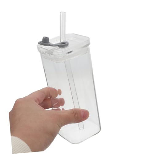 ZUNOXAZ 3 Sätze Transparenter Quadratischer Glasbecher mit Deckel und Strohhalm Auslaufsicherer Trinkbecher für Kalte und Heiße Getränke für Unterwegs und Büro ZUNOXAZ 3 Sätze Transparenter Quadratischer Glasbecher mit Deckel und Strohhalm Auslaufsicherer Trinkbecher für Kalte und Heiße Getränke für Unterwegs und Büro von ZUNOXAZ