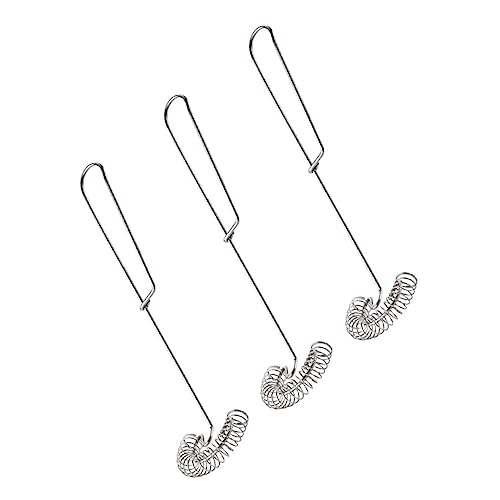 ZUNOXAZ 3 Stück Manueller Edelstahl Schneebesen Teiliges mit Federkopf Handlicher Batterieloser Küchenmixer für Eier Sahne Saucen und Milch Multifunktionales Rührwerkzeug von ZUNOXAZ