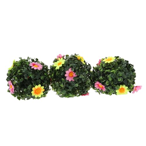 ZUNOXAZ 3 Stück Teiliges Künstliche Grasbälle mit Blumen Langlebige Kunststoff Dekoration UV beständig Lebensecht Grün für Hochzeiten Hotels Zuhause und Garten Zufällige Zufällige Farbe ZUNOXAZ 3 Stück Teiliges Künstliche Grasbälle mit Blumen Langlebige Kunststoff Dekoration UV beständig Lebensecht Grün für Hochzeiten Hotels Zuhause und Garten Zufällige Zufällige Farbe von ZUNOXAZ