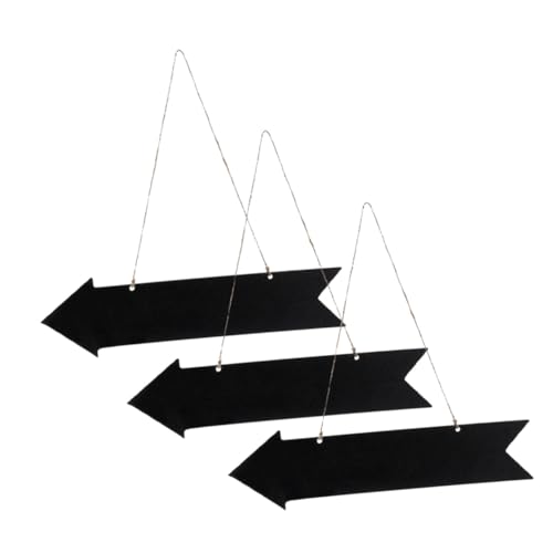 ZUNOXAZ 3 Stücke Holz Kreidetafeln Teilig Hängende Schwarze Schiefertafeln mit Seil zum Beschriften und Aufhängen Langlebige DIY Wanddeko für Partys Hochzeiten Buffet und Zuhause von ZUNOXAZ