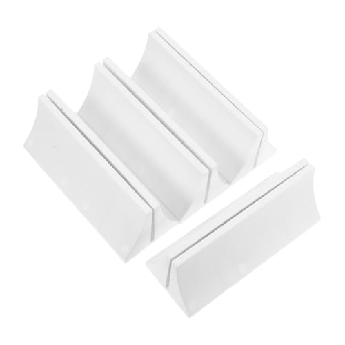 ZUNOXAZ 4 Stück Desktop -Lünette Basis Unterstützung für Schreibtischpartitionen Panel-Bildschirm-Trennwand-Basis Schreibtisch -Partitionsclip Plattenklemmen Tischteilerklemme Plastik Weiß von ZUNOXAZ