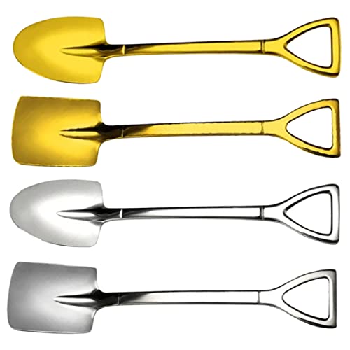 ZUNOXAZ 4 Stück Dessertlöffel Teilig Schaufel Form für Zuhause Camping und Picknick Rostfrei mit Verlängertem Griff Leicht zu Reinigen Vielseitig Einsetzbar ZUNOXAZ 4 Stück Dessertlöffel Teilig Schaufel Form für Zuhause Camping und Picknick Rostfrei mit Verlängertem Griff Leicht zu Reinigen Vielseitig Einsetzbar von ZUNOXAZ