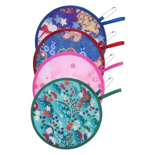 ZUNOXAZ 4 Stück Faltbare Handfächer Rund mit Buntem Cartoon Leichte Tragbare Fächer für Sommerkühlung Hochzeit Party Reisen und Wohnraumdekoration ZUNOXAZ 4 Stück Faltbare Handfächer Rund mit Buntem Cartoon Leichte Tragbare Fächer für Sommerkühlung Hochzeit Party Reisen und Wohnraumdekoration von ZUNOXAZ