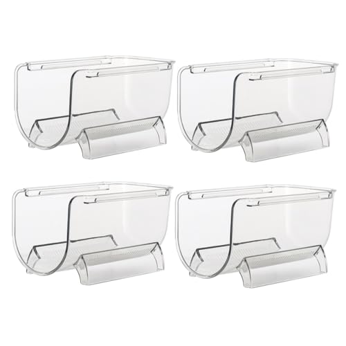 ZUNOXAZ 4 Stück Teiliges Kleines Weinregal Flaschenhalter Flaschenorganizer für Schrank Pantry Platzsparend Robust Transparent von ZUNOXAZ