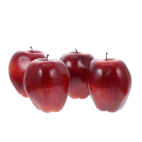 ZUNOXAZ 4 Stück Teiliges Realistisch Aussehender Künstlicher Roter Apfel Dekoration Lebensnahe Obstmodelle als Foto Requisiten und Restaurant Deko Bruchsicher und Vielseitig für Party und ZUNOXAZ 4 Stück Teiliges Realistisch Aussehender Künstlicher Roter Apfel Dekoration Lebensnahe Obstmodelle als Foto Requisiten und Restaurant Deko Bruchsicher und Vielseitig für Party und von ZUNOXAZ
