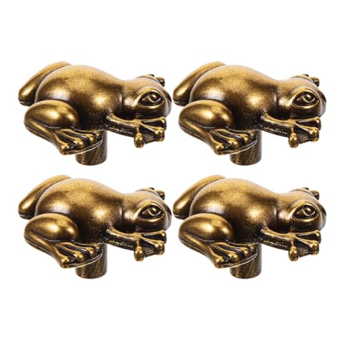 ZUNOXAZ 4 Stück Teiliges Retro Metall Möbelgriff Froschformiger Türgriff aus Zinklegierung Rostfrei Ergonomisch Robust für Kleiderschrank Schublade Schrank Einfach zu Montieren Langlebig von ZUNOXAZ
