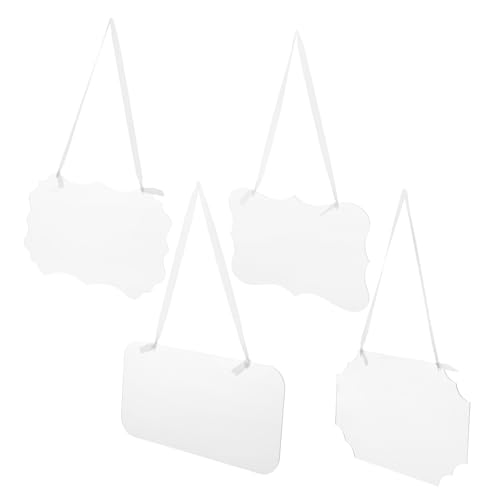 ZUNOXAZ 4 Stück Transparente Acryl-schilder zum Aufhängen Leere Reserved Tags für Hochzeitsstühle Vielseitig für DIY Hochzeitsempfang Bürodekoration Leicht und Langlebig von ZUNOXAZ