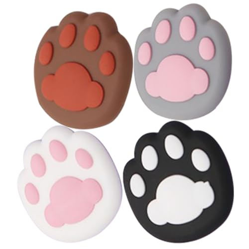 ZUNOXAZ 4 Stück Türstopper Katzenpfote aus Weichem Silikon Wandpuffer Design Schont Wand und Türgriff Selbstklebend Geräuschdämpfend Geeignet für Zimmertüren Einfache Anbringung ohne von ZUNOXAZ