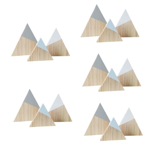 ZUNOXAZ 5 Sätze Holz Berg Dekoration Teiliges Rustikales Tischdekor Aus Holz Dreieckige Bergzeichen Für Wohnzimmer Schlafzimmer Und Kinderzimmer Für Und Wohnraumgestaltung 3 Stück * 5 von ZUNOXAZ
