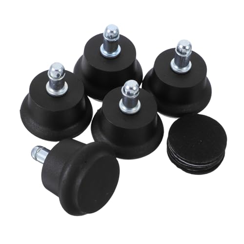 ZUNOXAZ 5 Stück Teiliges Bürostuhl Fußgleiter mit Rutsch Pads Einfache Stabile Feste für Drehstühle und Hocker Schützt Böden vor Kratzern Geeignet für Holz Fliesen von ZUNOXAZ