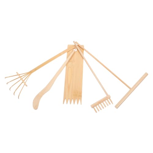 ZUNOXAZ 5 Stück Zen Garten Bambus Sandrechen Mini Sandtisch Zubehör Japanischer Stil Zen Garten Werkzeuge für Desktop Sandkasten Dekoration Leicht und Kompakt ZUNOXAZ 5 Stück Zen Garten Bambus Sandrechen Mini Sandtisch Zubehör Japanischer Stil Zen Garten Werkzeuge für Desktop Sandkasten Dekoration Leicht und Kompakt von ZUNOXAZ