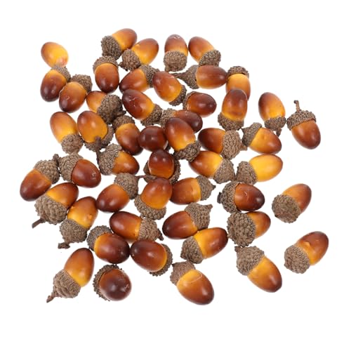 ZUNOXAZ 50 Stück Künstliche Eicheln Rustikale Deko mit Natürlicher Kappe Langlebig und Formstabil als DIY Bastelmaterial Foto-Requisite und Herbstliche Tischdekoration für Weihnachten und ZUNOXAZ 50 Stück Künstliche Eicheln Rustikale Deko mit Natürlicher Kappe Langlebig und Formstabil als DIY Bastelmaterial Foto-Requisite und Herbstliche Tischdekoration für Weihnachten und von ZUNOXAZ