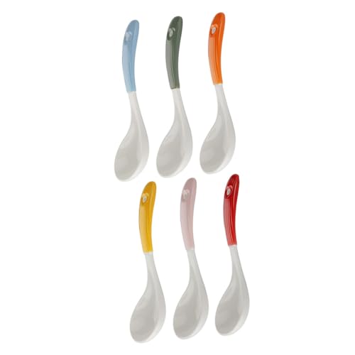 ZUNOXAZ 6 Stück Teiliges Keramik suppenlöffel Tragbar Kleines Design Glatte Oberfläche Ergonomischer Griff Leicht zu Reinigen für Porridge Asiatische Suppe Praktischer Küchenhelfer ZUNOXAZ 6 Stück Teiliges Keramik suppenlöffel Tragbar Kleines Design Glatte Oberfläche Ergonomischer Griff Leicht zu Reinigen für Porridge Asiatische Suppe Praktischer Küchenhelfer von ZUNOXAZ