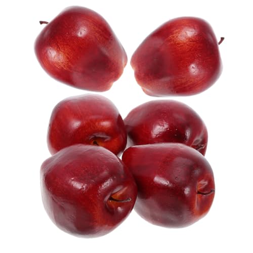 ZUNOXAZ 6 Stück Teiliges Realistische Rote Apfel Deko Modelle aus Lebensechte Simulation für Haus Restaurant Fotorequisiten und Früchte Dekoration ZUNOXAZ 6 Stück Teiliges Realistische Rote Apfel Deko Modelle aus Lebensechte Simulation für Haus Restaurant Fotorequisiten und Früchte Dekoration von ZUNOXAZ