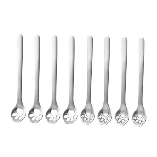 ZUNOXAZ 8 Stück Teiliges Edelstahl Kaffeelöffel mit Katzenpfoten-Design Hohlgefertigte Teelöffel für Kaffee Eiskaffee Desserts Langlebig Rostfrei Spülmaschinenfest für Büro ZUNOXAZ 8 Stück Teiliges Edelstahl Kaffeelöffel mit Katzenpfoten-Design Hohlgefertigte Teelöffel für Kaffee Eiskaffee Desserts Langlebig Rostfrei Spülmaschinenfest für Büro von ZUNOXAZ