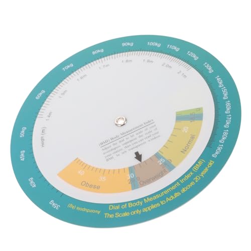 ZUNOXAZ Bmi Body Weight Index Drehbare Wandtafel Schnell Ablesbare Bmi Tabelle für Männer und Erwachsene Hilfsmittel zur Adipositas Kontrolle Kompakt und Einfach Anzuwenden von ZUNOXAZ