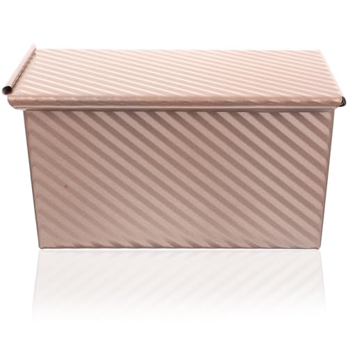 ZUNOXAZ Brotbackform mit Deckel aus Carbonstahl Antihaftbeschichtete Toastbackform für Zuhause Vielseitige Kastenform für Brot Toast und Französisches Gebäck Glatte Rundungen für Sichere von ZUNOXAZ