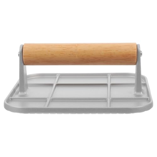 ZUNOXAZ Burger Patty Maker aus Aluminiumlegierung Robuste Burgerpresse mit Holzgriff für Leckere Smash Burger und DIY Kochspaß der Küche Platzsparend und Einfach zu Bedienen von ZUNOXAZ
