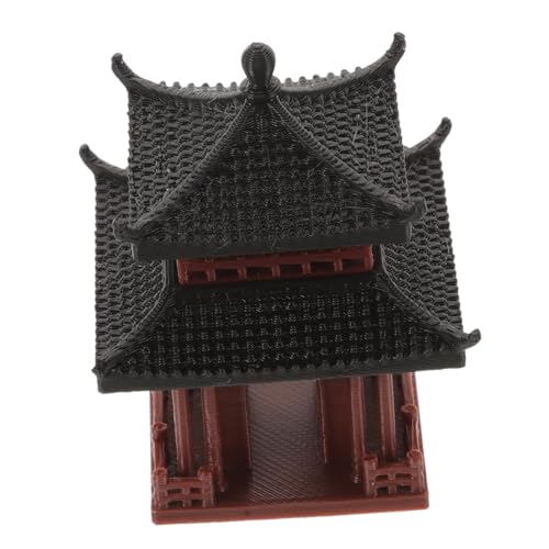 ZUNOXAZ Chinesische Gartenstatuen Miniatur-pagodenstatue Große Steingartendekoration Simulationsturm Kleine-steingartenlandschaft Fischversteck Chinesisches Gebäudemodell Pagodenlaterne von ZUNOXAZ