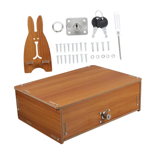ZUNOXAZ Computer Erhöhtes Regal Schreibtisch Monitor Riser Holz Schreibtisch Organizer Rack Für Computer Schreibtischregal-Organizer Schreibtischzubehör Desktop-lagerregal Holz von ZUNOXAZ
