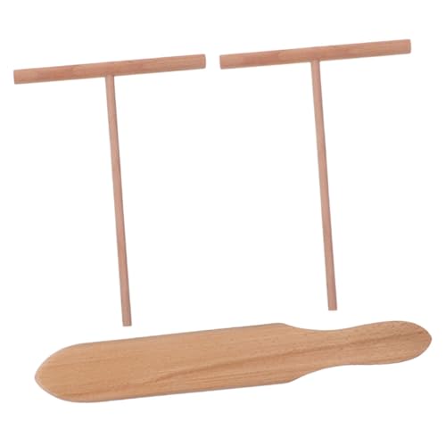 ZUNOXAZ Crepes Verteiler Buchenholz Spatel und Teigverteiler für Pfannkuchen und Pfannkuchen Küchenutensil für Zuhause und Restaurant Kompatibel mit Antihaftpfannen von ZUNOXAZ