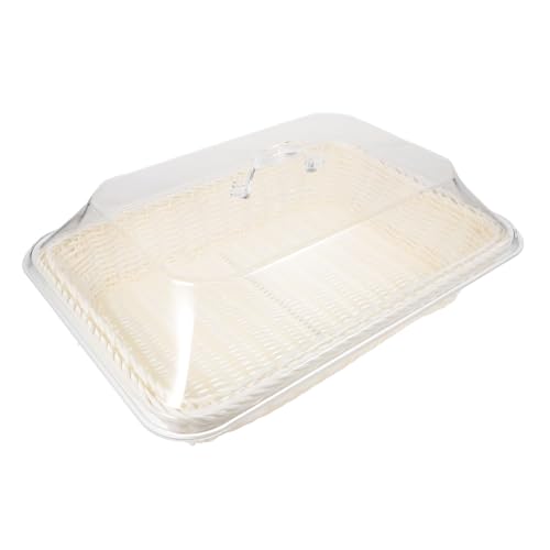 ZUNOXAZ Dekorativer Brotkorb mit Transparentem Deckel aus Hochwertigem Imitationsrattan Stabiler Aufbewahrungskorb für Brot Obst und Snacks Stilvolles Design für Küche Wiederverwendbar ZUNOXAZ Dekorativer Brotkorb mit Transparentem Deckel aus Hochwertigem Imitationsrattan Stabiler Aufbewahrungskorb für Brot Obst und Snacks Stilvolles Design für Küche Wiederverwendbar von ZUNOXAZ