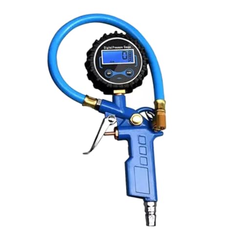 ZUNOXAZ Digitaler Reifenluftdruckmesser Heavy Duty Metallklemme ohne Batterie Präzise Langlebig Geeignet für Auto Suv Motorrad Fahrrad Einfache Einhandbedienung Robustes Design Blaue von ZUNOXAZ